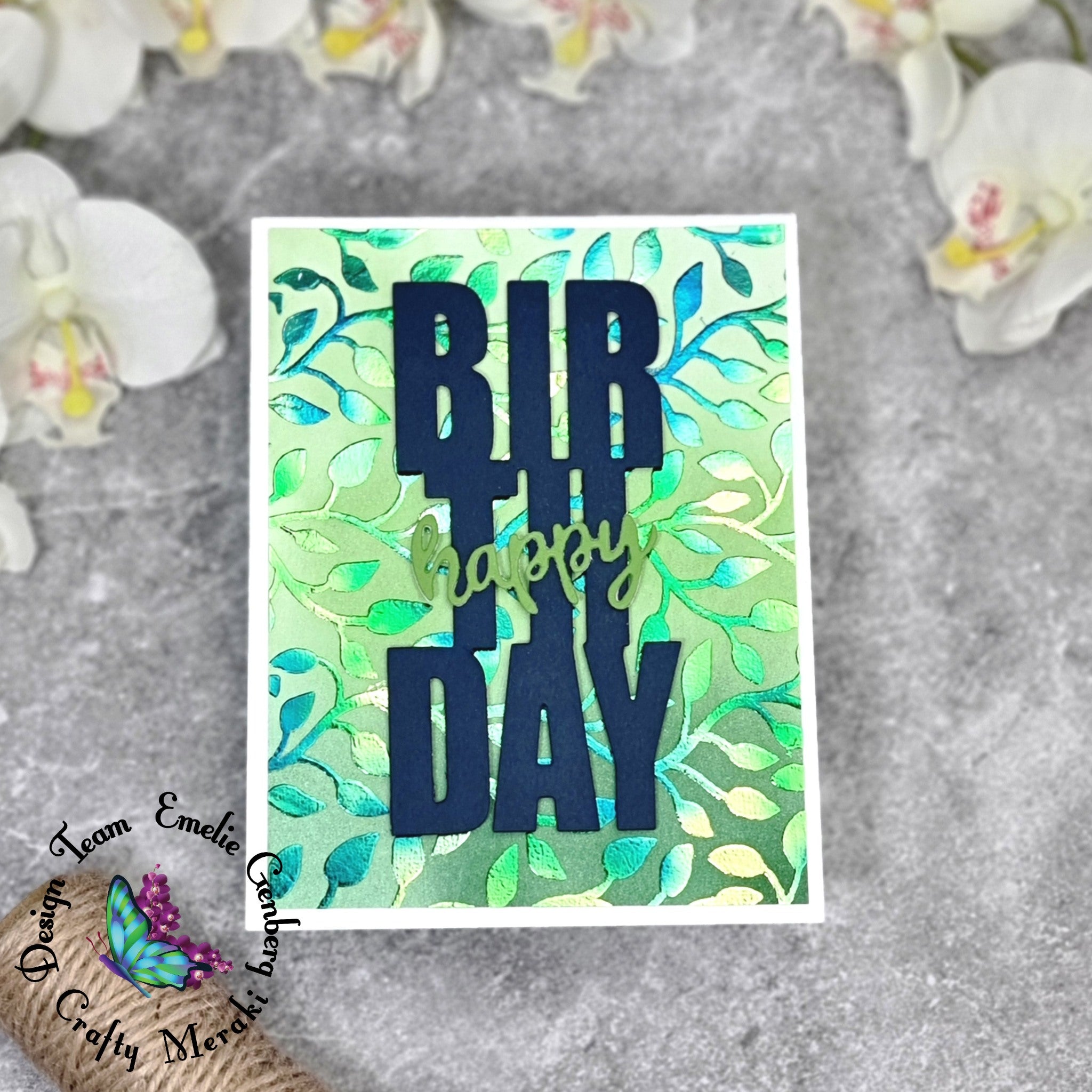 Crafty Meraki Green Garland Stencil
