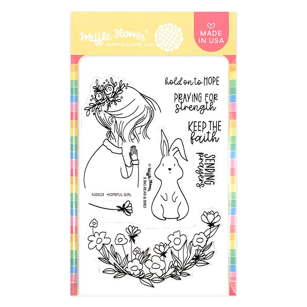 Waffle Flower Hopeful Girl Stamp Set - Crafty Meraki