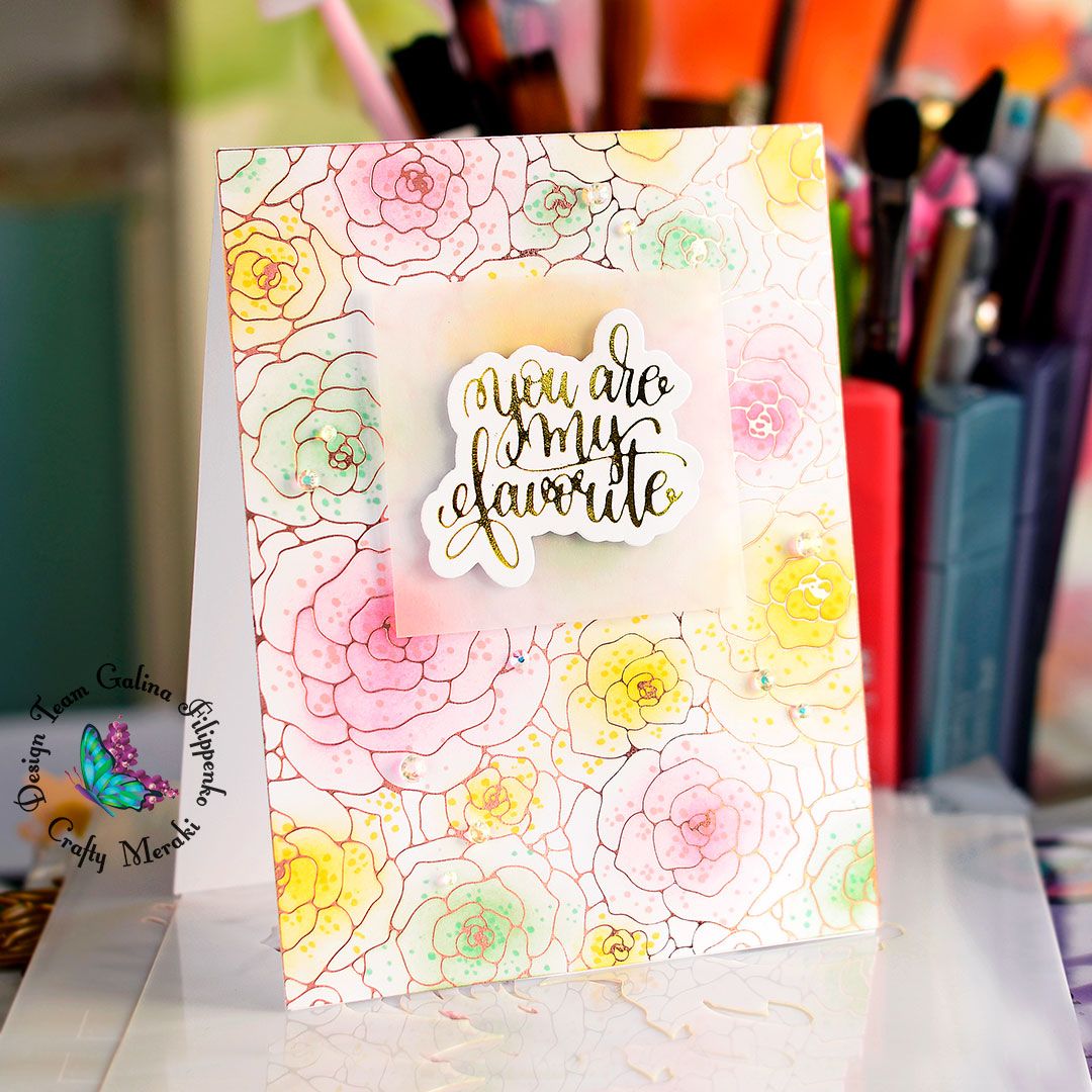 Crafty Meraki Rosy Life Hot Foil plate - Crafty Meraki