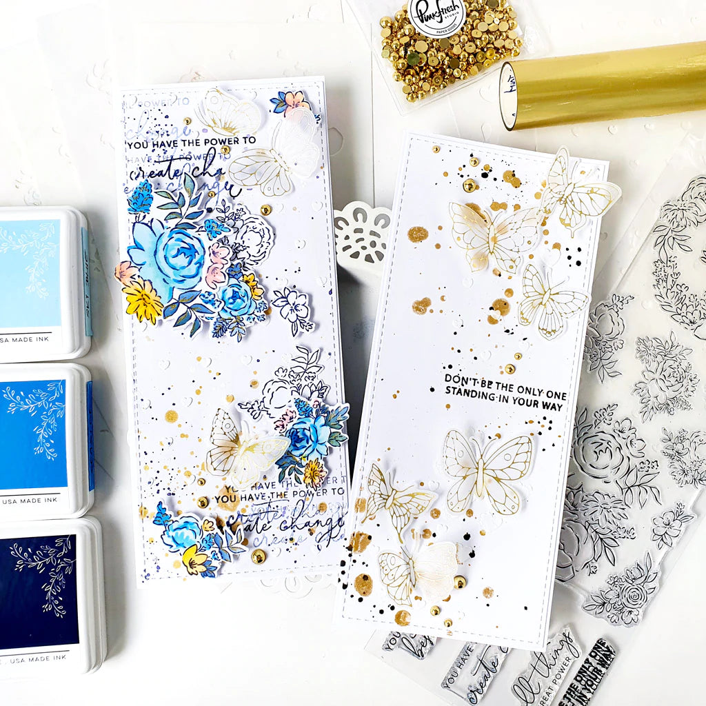 Pinkfresh Studio Painted peony stencil - Crafty Meraki