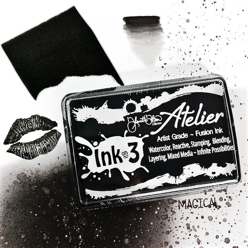 Inkon3  Atelier Paint It Black ~ Artist Grade Fusion Ink Pad - Crafty Meraki