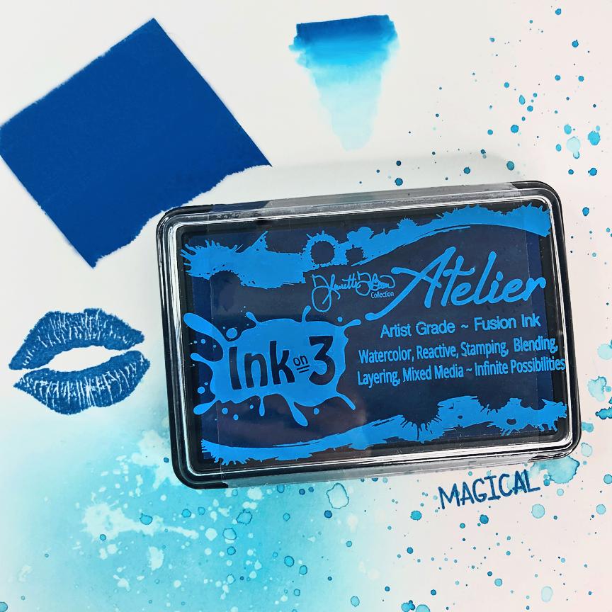 Inkon3 Atelier Peacock Blue ~ Artist Grade Fusion Ink Pad - Crafty Meraki