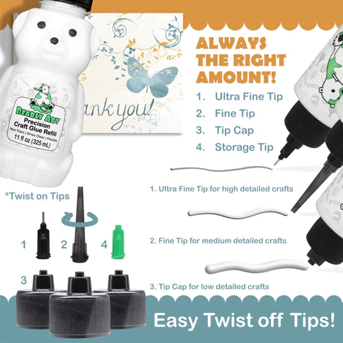 Bearly Art Precision Craft Glue- THE BUNDLE - Crafty Meraki