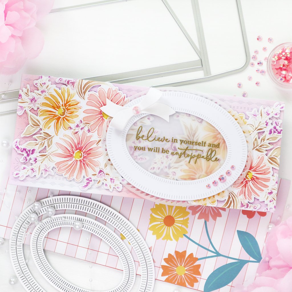 Pinkfresh Studio Floral Bunch layering stencil set - Crafty Meraki