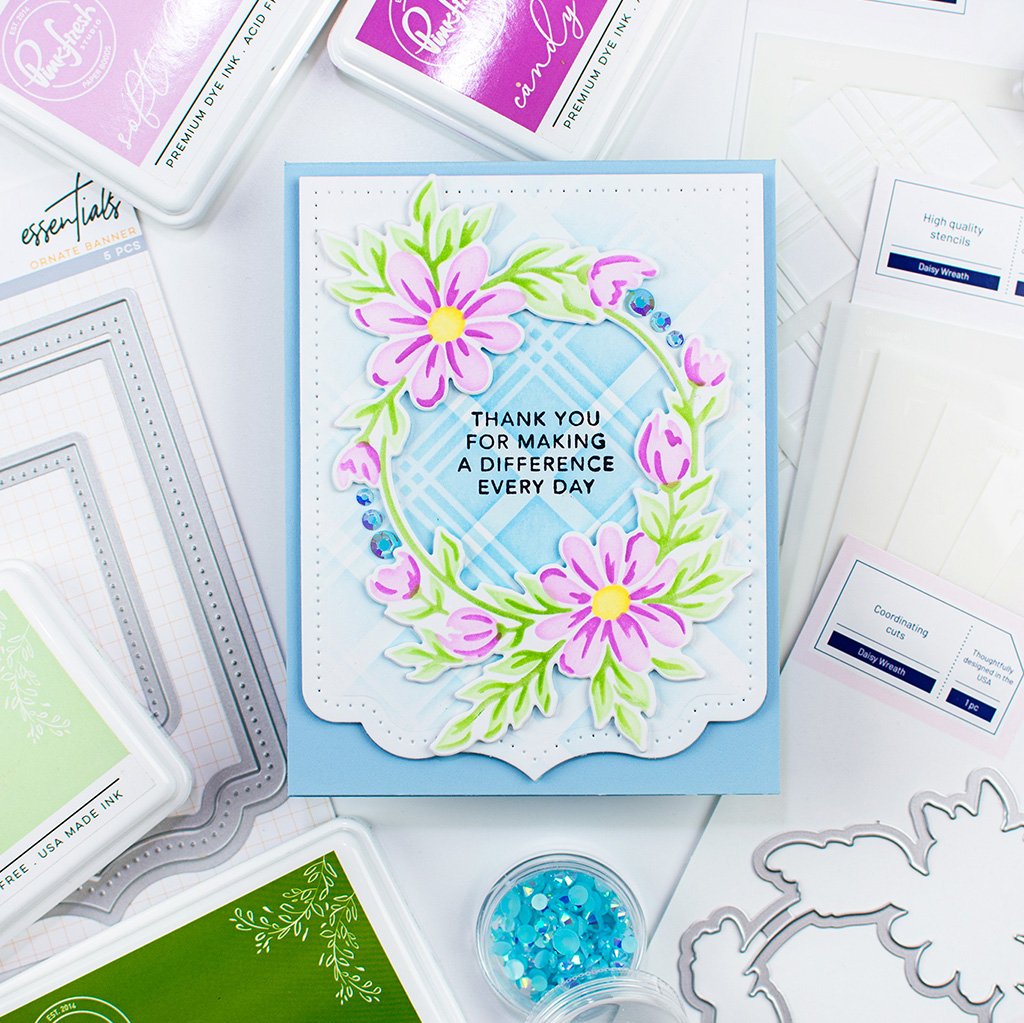 Pinkfresh Studio Daisy Wreath Die - Crafty Meraki