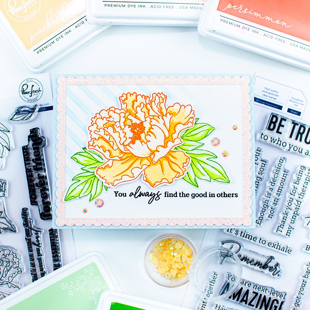 Pinkfresh Studio Friendship Blooms layering Stencil set - Crafty Meraki