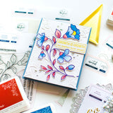 pinkfreshstudio Folk Floral Stem stencils - Crafty Meraki