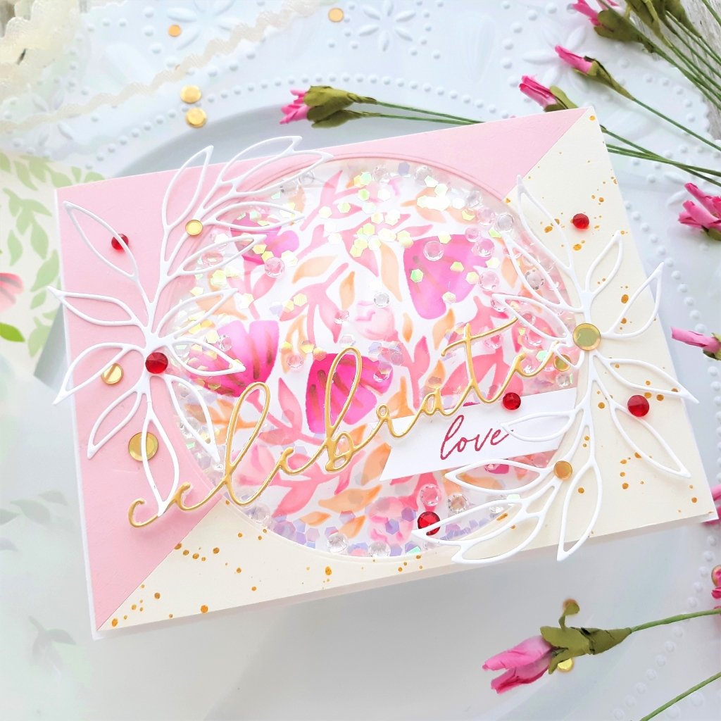 Pinkfresh Studio Floral Print Circle Layered Stencil set - Crafty Meraki