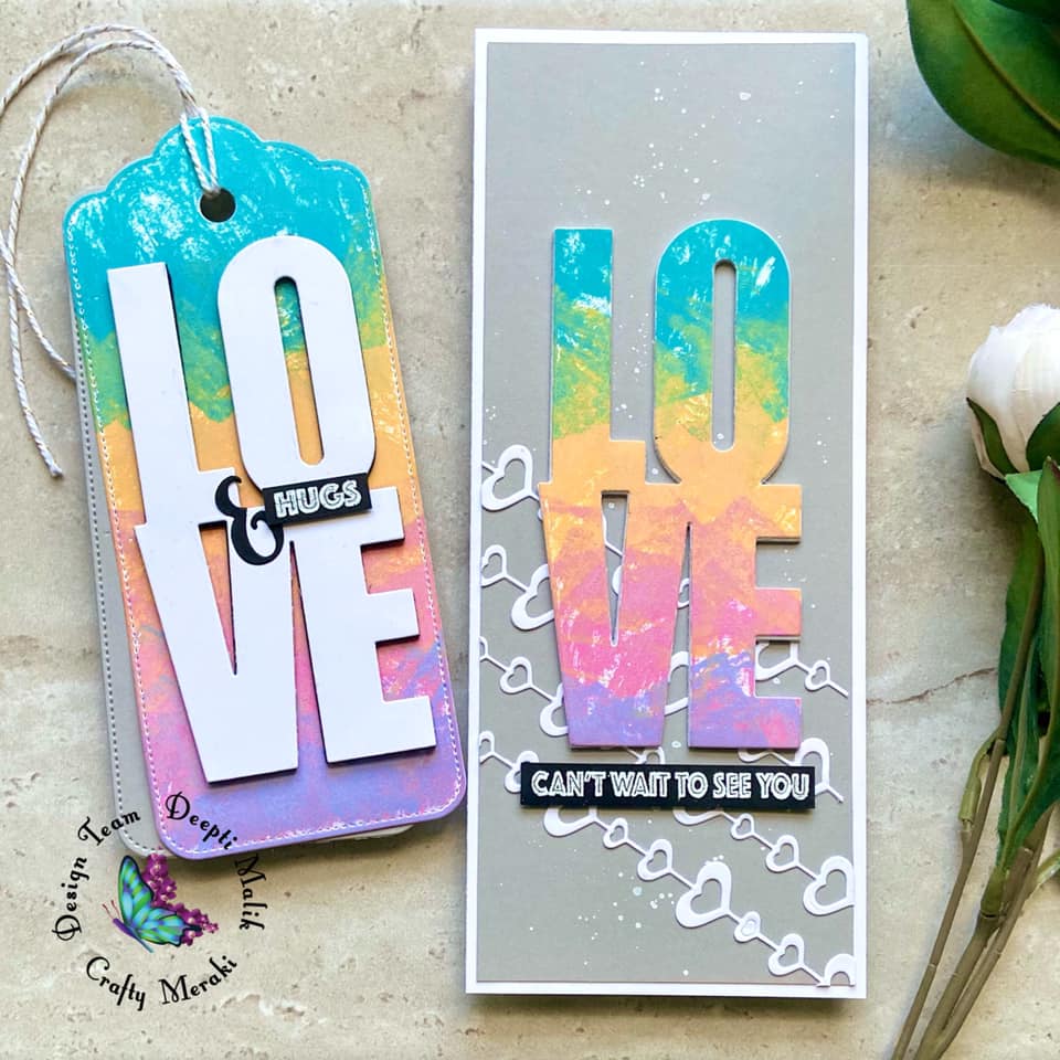Crafty Meraki Love Slimline Tag die - Crafty Meraki