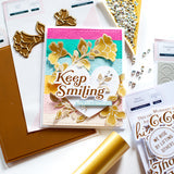 pinkfresh studio Folk Floral Stem hot foil - Crafty Meraki