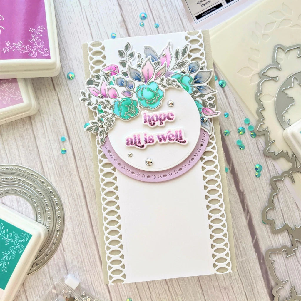 Pinkfresh Studio English garden stencil - Crafty Meraki