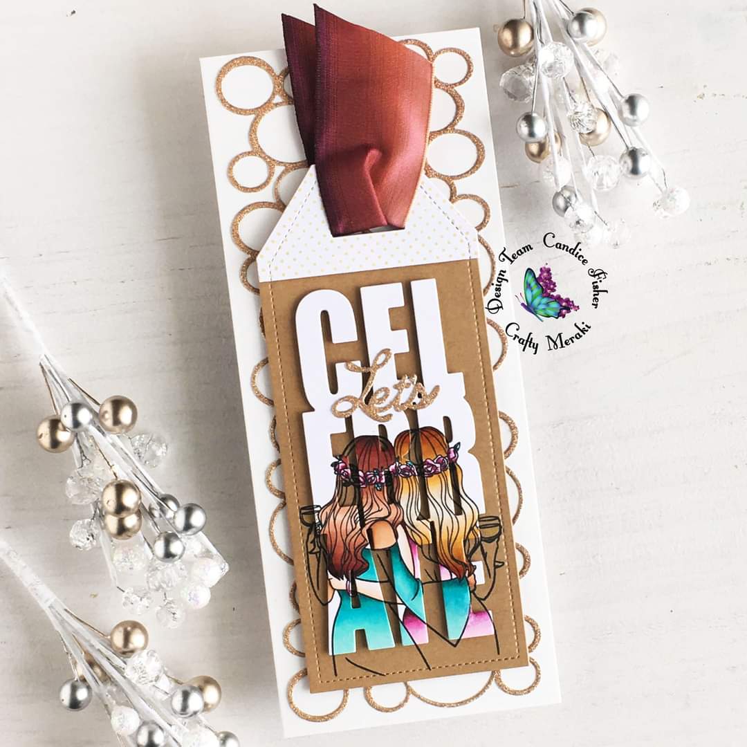 Crafty Meraki Celebrate Tag Slimline die - Crafty Meraki