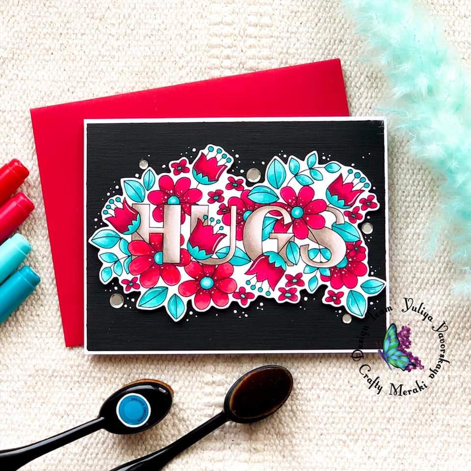 Crafty Meraki Floral Hugs stamp - Crafty Meraki