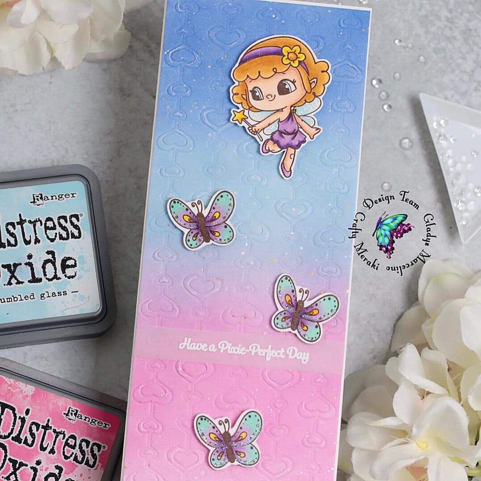 Crafty Meraki Eccentric Hearts Slimline die - Crafty Meraki