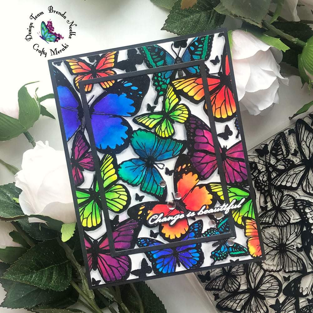 Crafty Meraki Fluttering Feathers Stamp set - Crafty Meraki