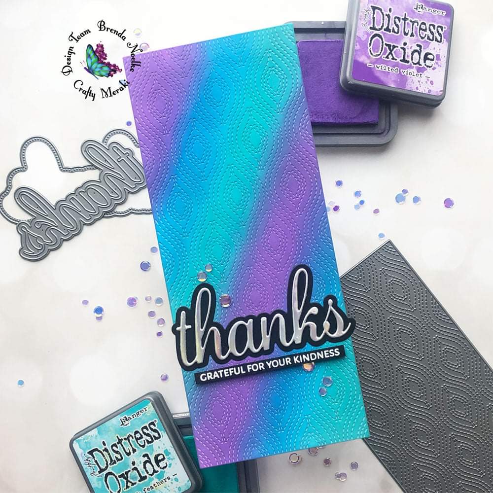 Crafty Meraki Dancing Feathers Slimline die - Crafty Meraki