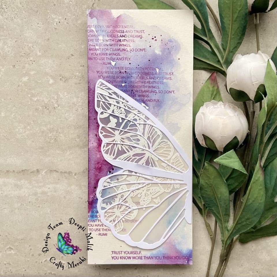 Crafty Meraki Crafty Wings Slimline die - Crafty Meraki