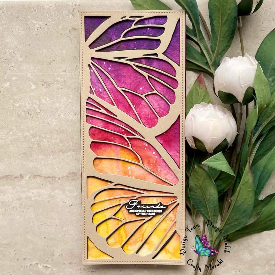 Crafty Meraki Crafty Wings Slimline die - Crafty Meraki