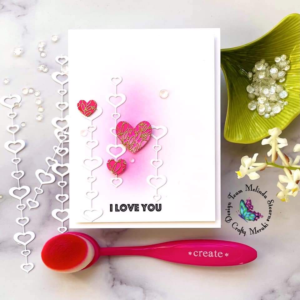 Crafty Meraki Eccentric Hearts Slimline die - Crafty Meraki