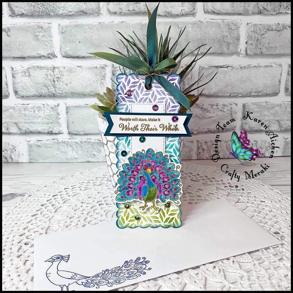Crafty Meraki Thanks Slimline Para-dies - Crafty Meraki
