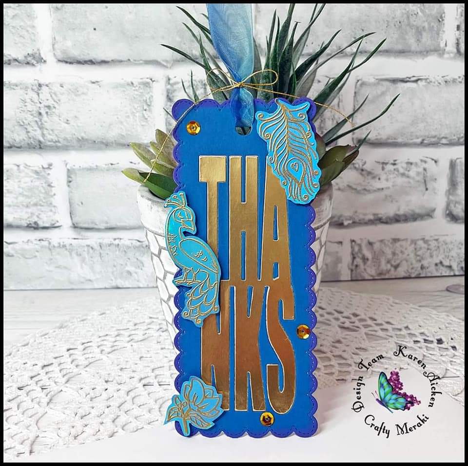 Crafty Meraki Thanks Slimline Para-dies - Crafty Meraki