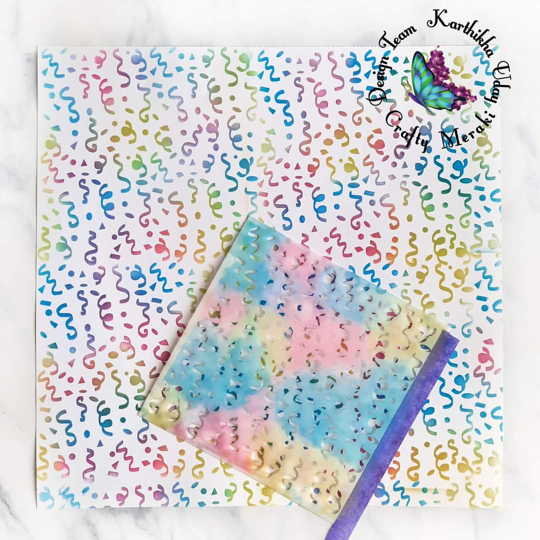 Crafty Meraki Party Time Stencil - Crafty Meraki