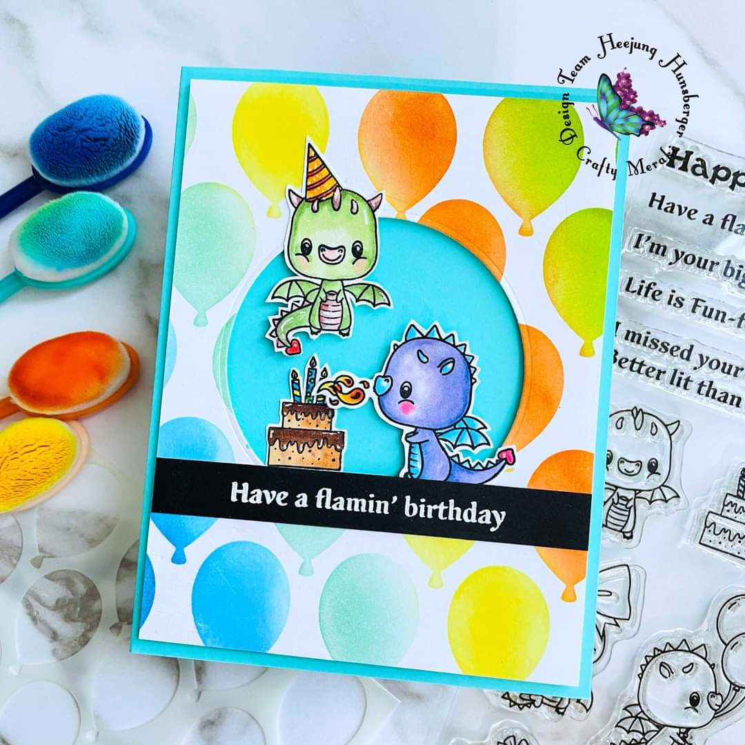 Crafty Meraki Birthday Balloons Stencil - Crafty Meraki