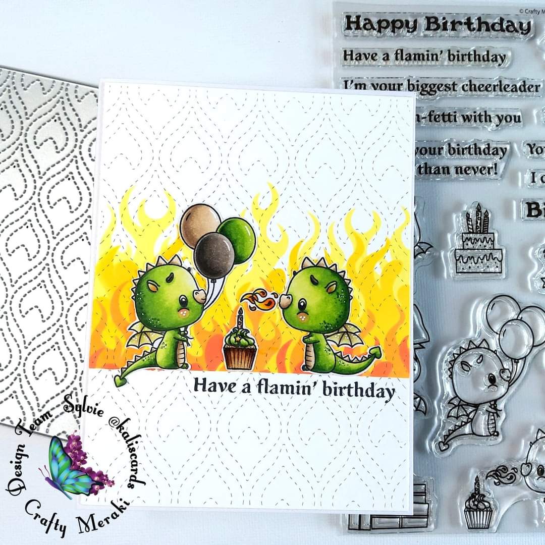 Crafty Meraki Flamin' Birthday Stamp set - Crafty Meraki