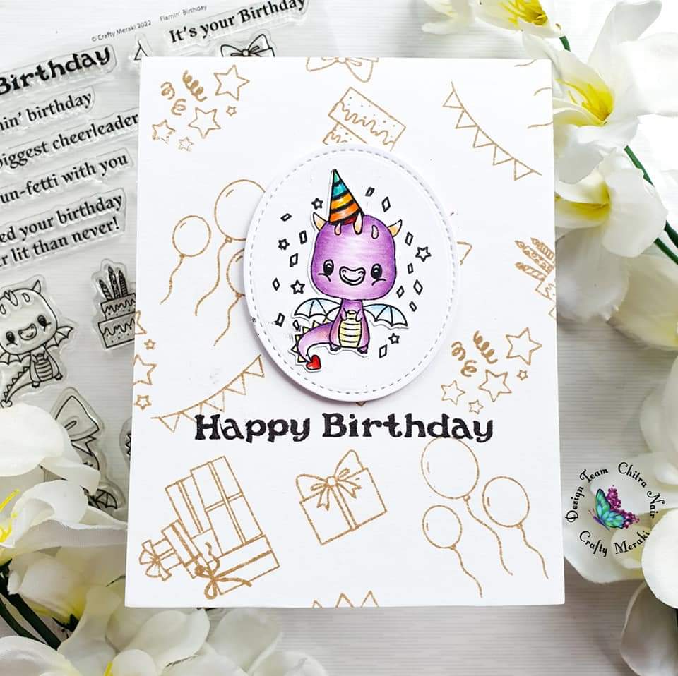 Crafty Meraki Flamin' Birthday Stamp set - Crafty Meraki