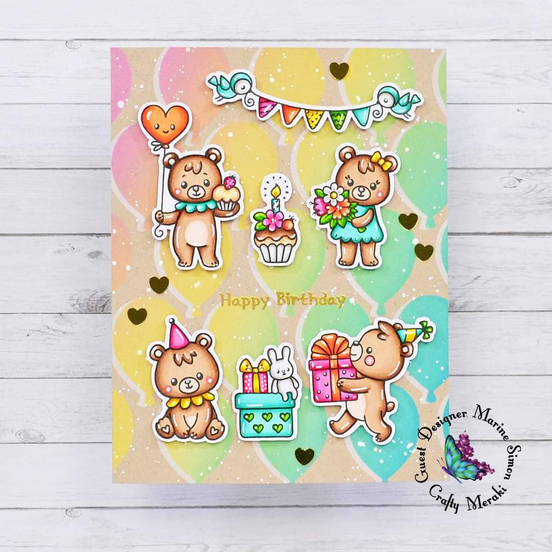 Crafty Meraki Birthday Balloons Stencil - Crafty Meraki