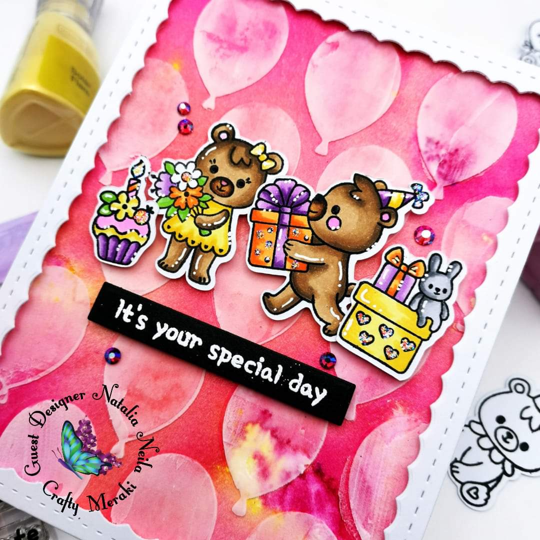 Crafty Meraki Birthday Balloons Stencil - Crafty Meraki