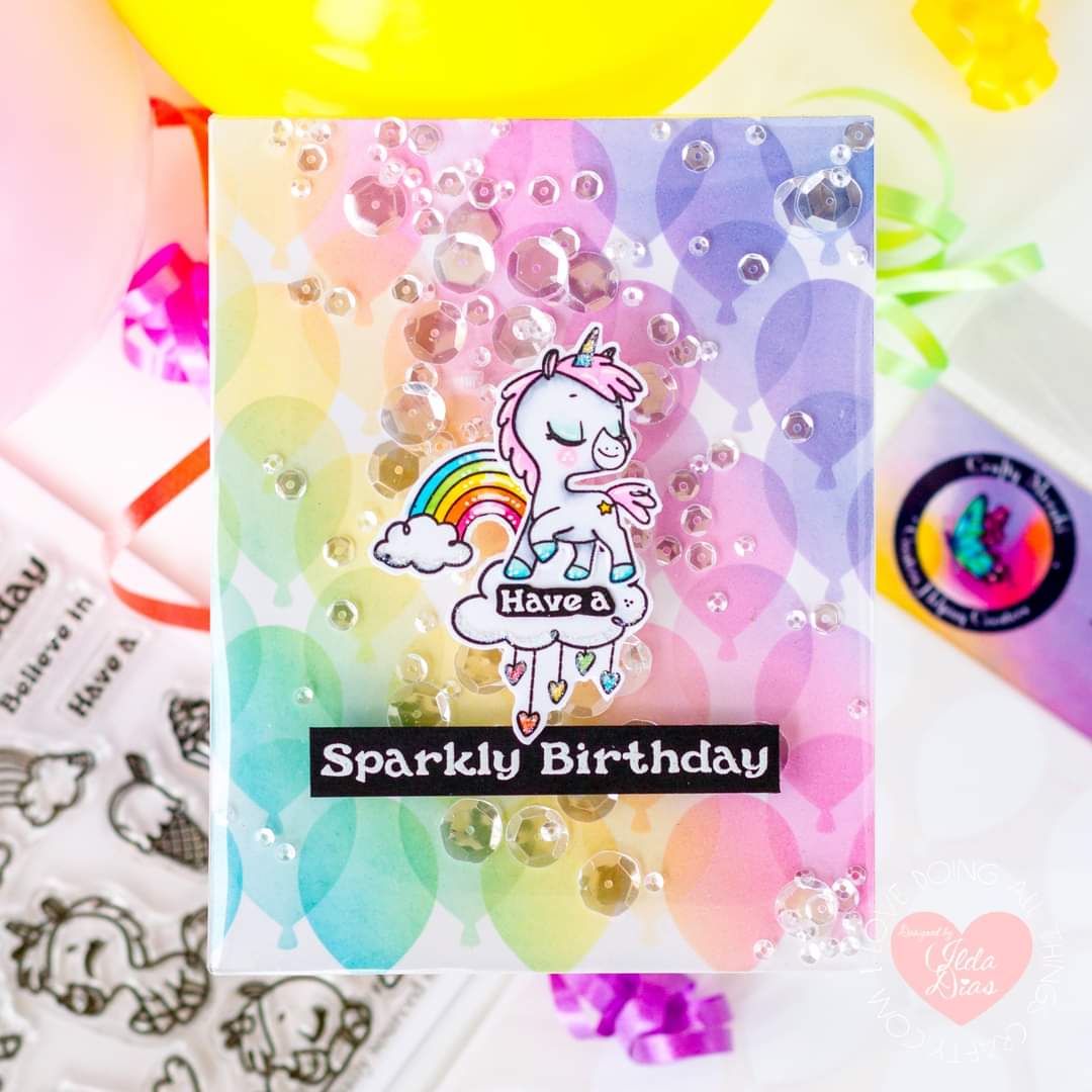 Crafty Meraki Birthday Balloons Stencil - Crafty Meraki