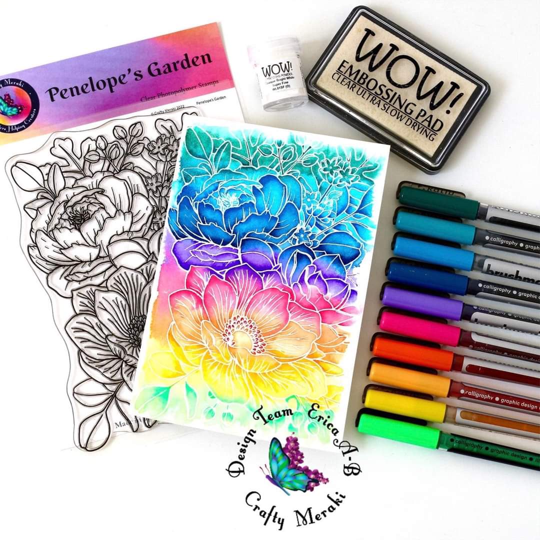 Crafty Meraki Penelope's Garden Stamp set - Crafty Meraki