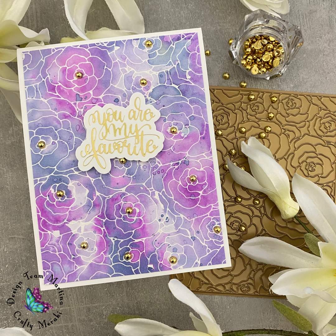 Crafty Meraki Rosy Life Hot Foil plate - Crafty Meraki