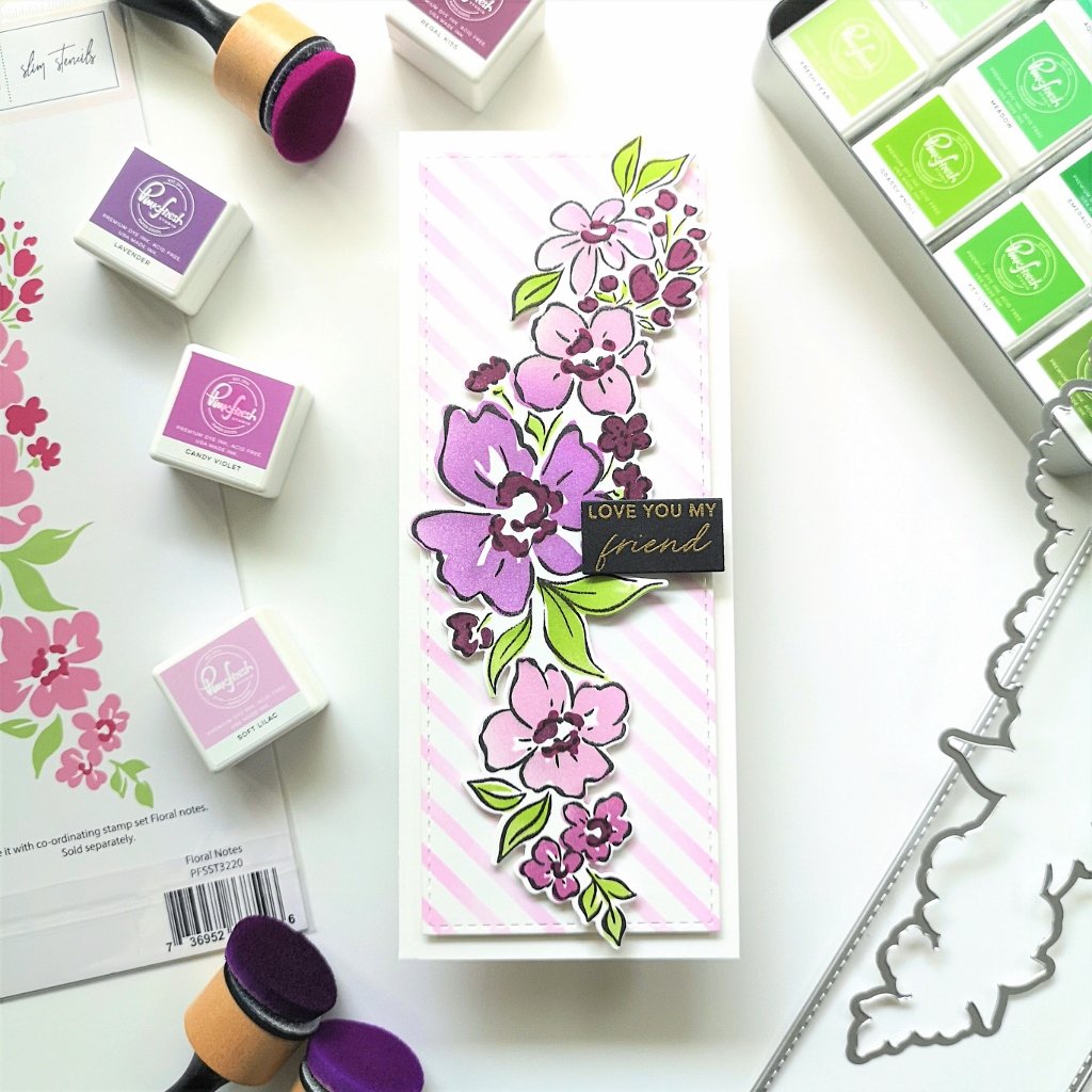 Pinkfresh Studio Floral Notes stamp set - Crafty Meraki