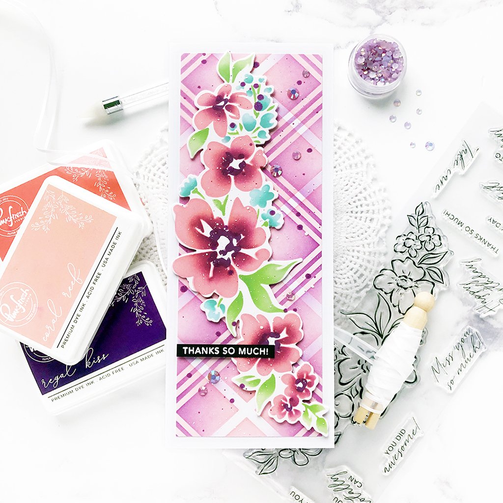 Pinkfresh Studio Floral Notes stamp set - Crafty Meraki
