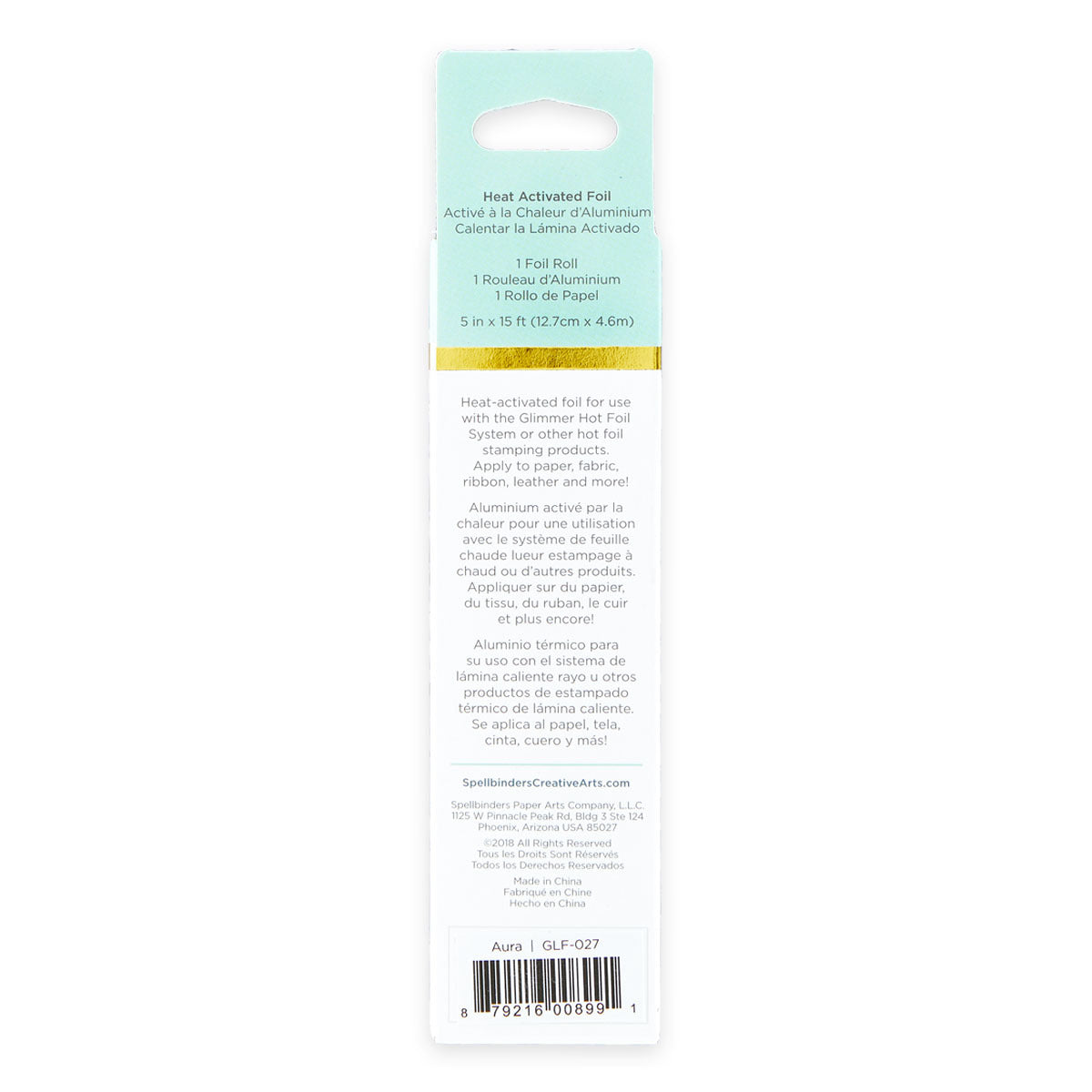 Spellbinders Glimmer Hot Foil Roll - Aura - Crafty Meraki