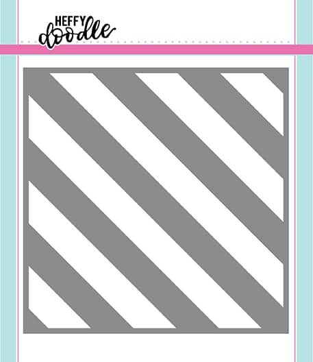 Heffy Doodle Barber Shop (Thick Diagonal Stripes) Stencil - Crafty Meraki