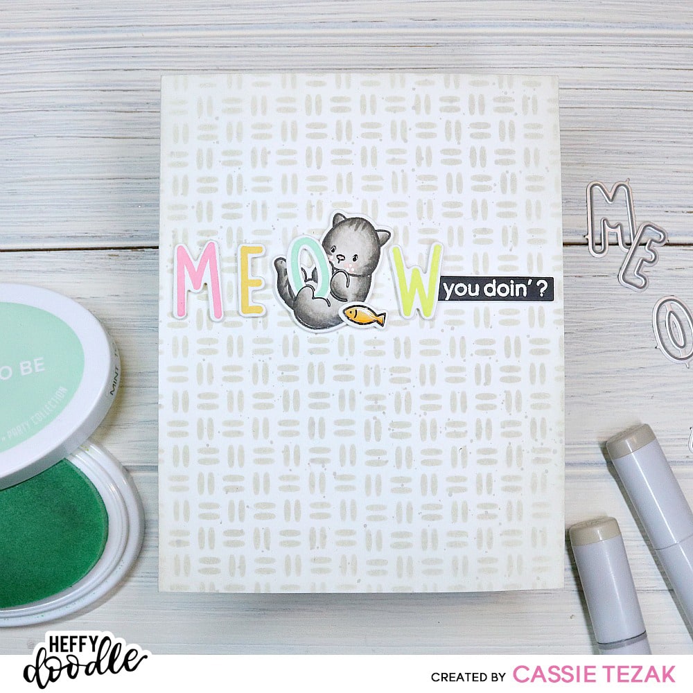 Heffy Doodle Wonderfully Woven Stencil - Crafty Meraki