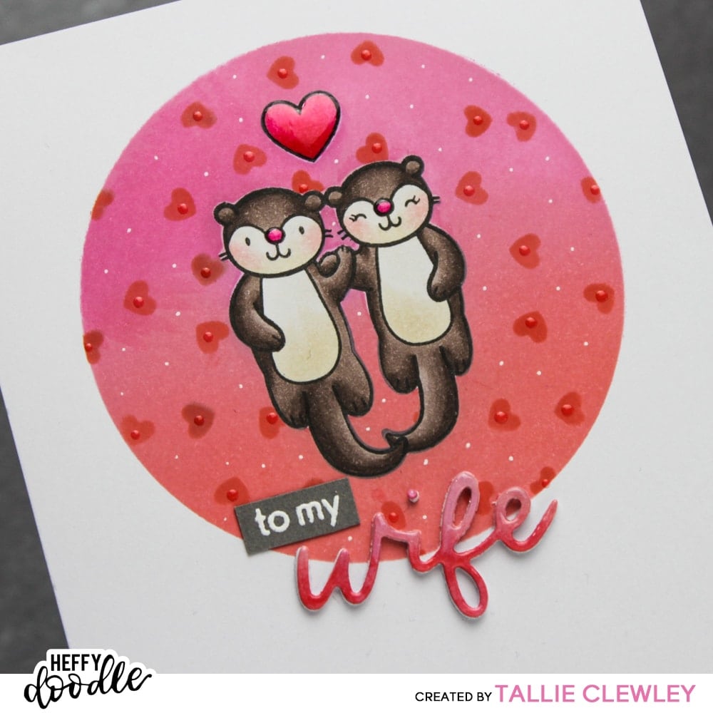 Heffy Doodle Confetti Hearts Stencil - Crafty Meraki