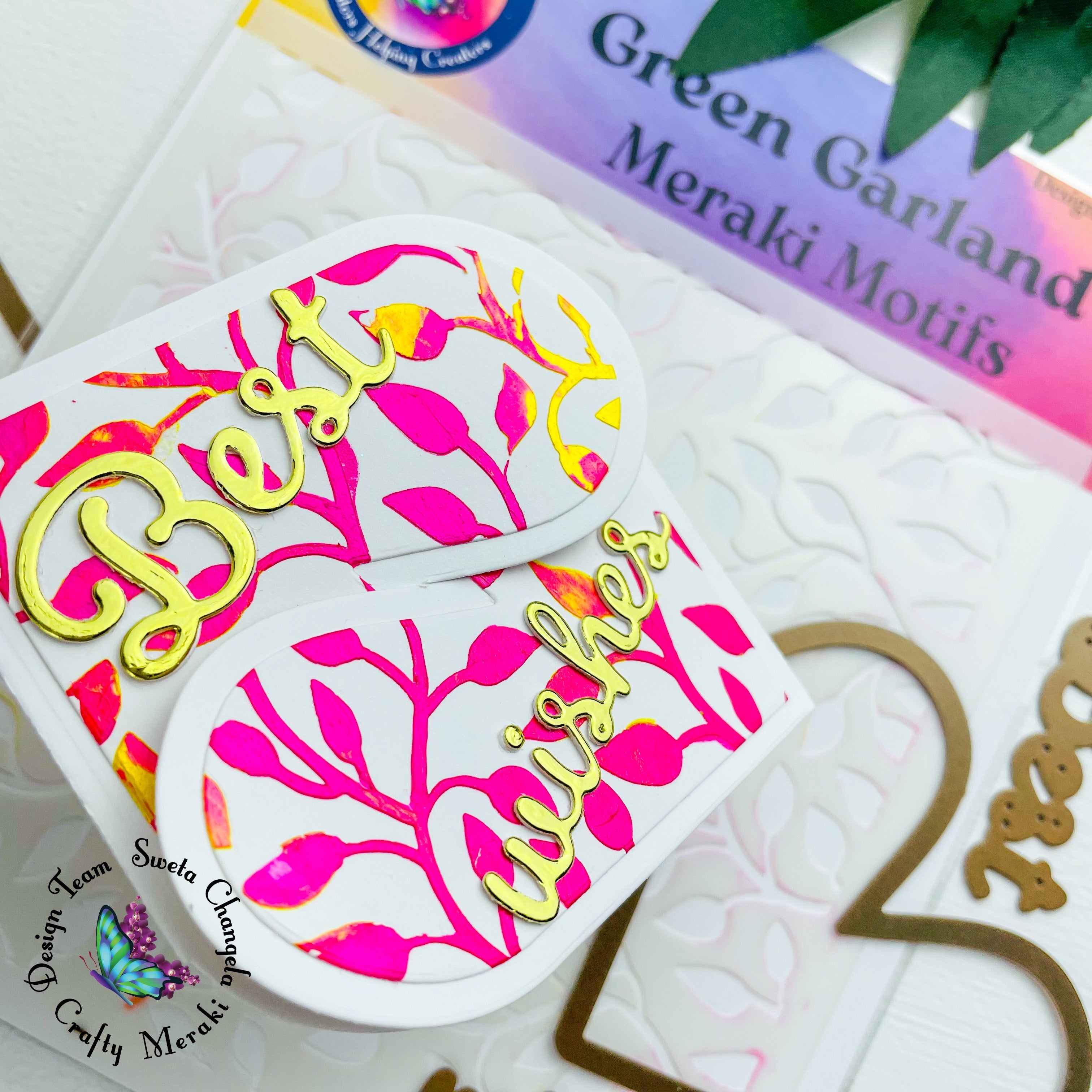 Crafty Meraki Green Garland Stencil