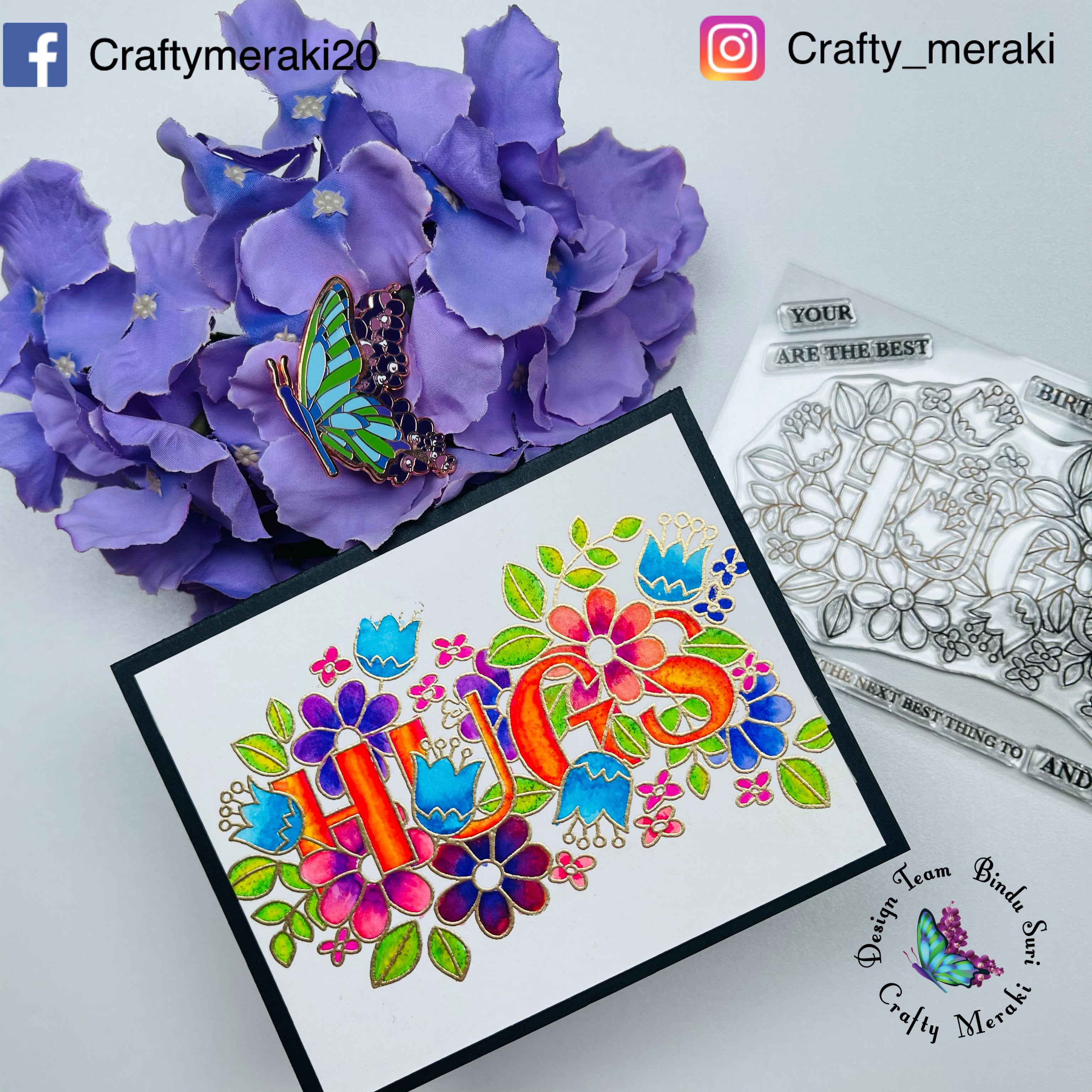 Crafty Meraki Floral Hugs stamp - Crafty Meraki
