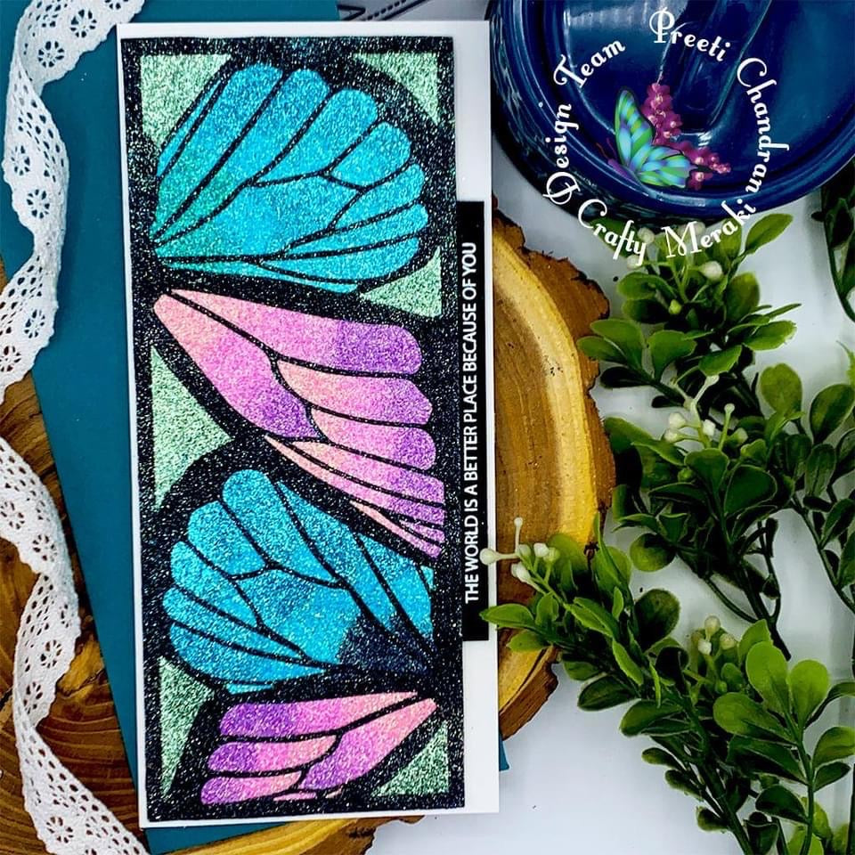 Crafty Meraki Crafty Wings Slimline die - Crafty Meraki