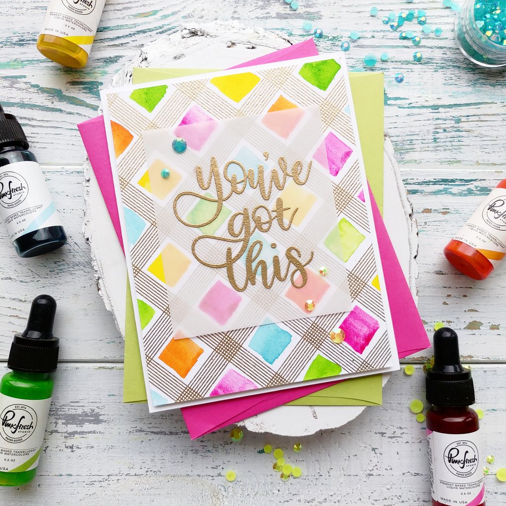 Pinkfresh Studio Cling Rubber Stamp: Diamond Tiles - Crafty Meraki