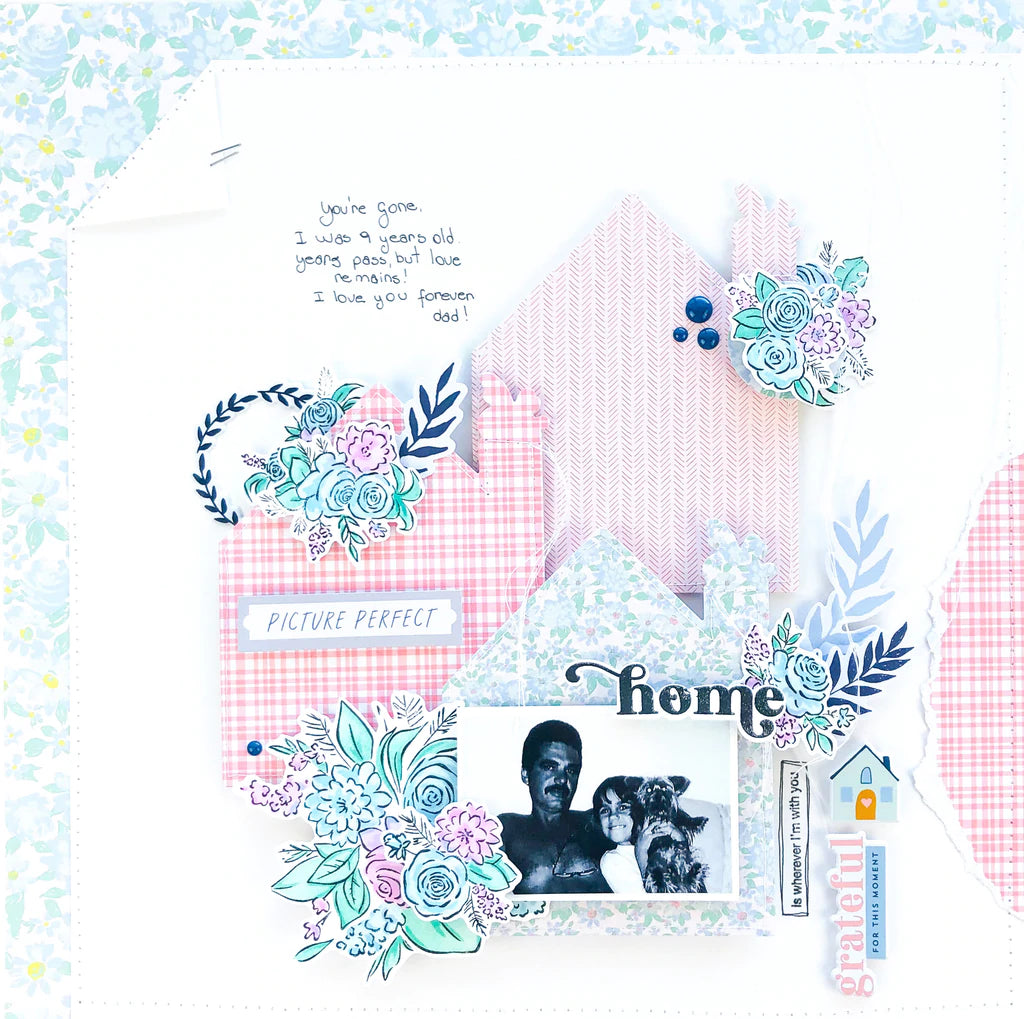 Pinkfresh Studio Joyful bouquet stencil - Crafty Meraki
