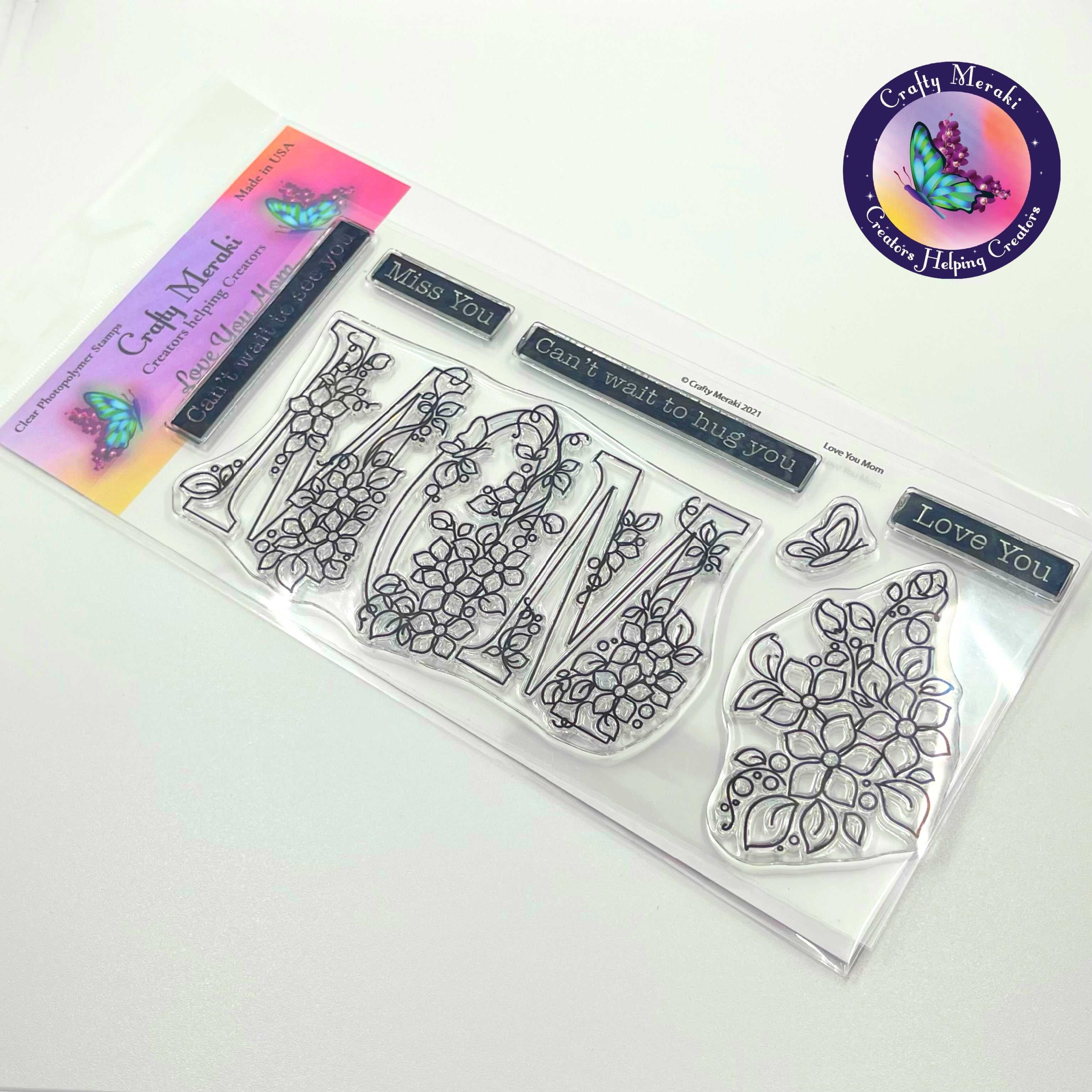 Crafty Meraki Love You Mom Stamp set - Crafty Meraki