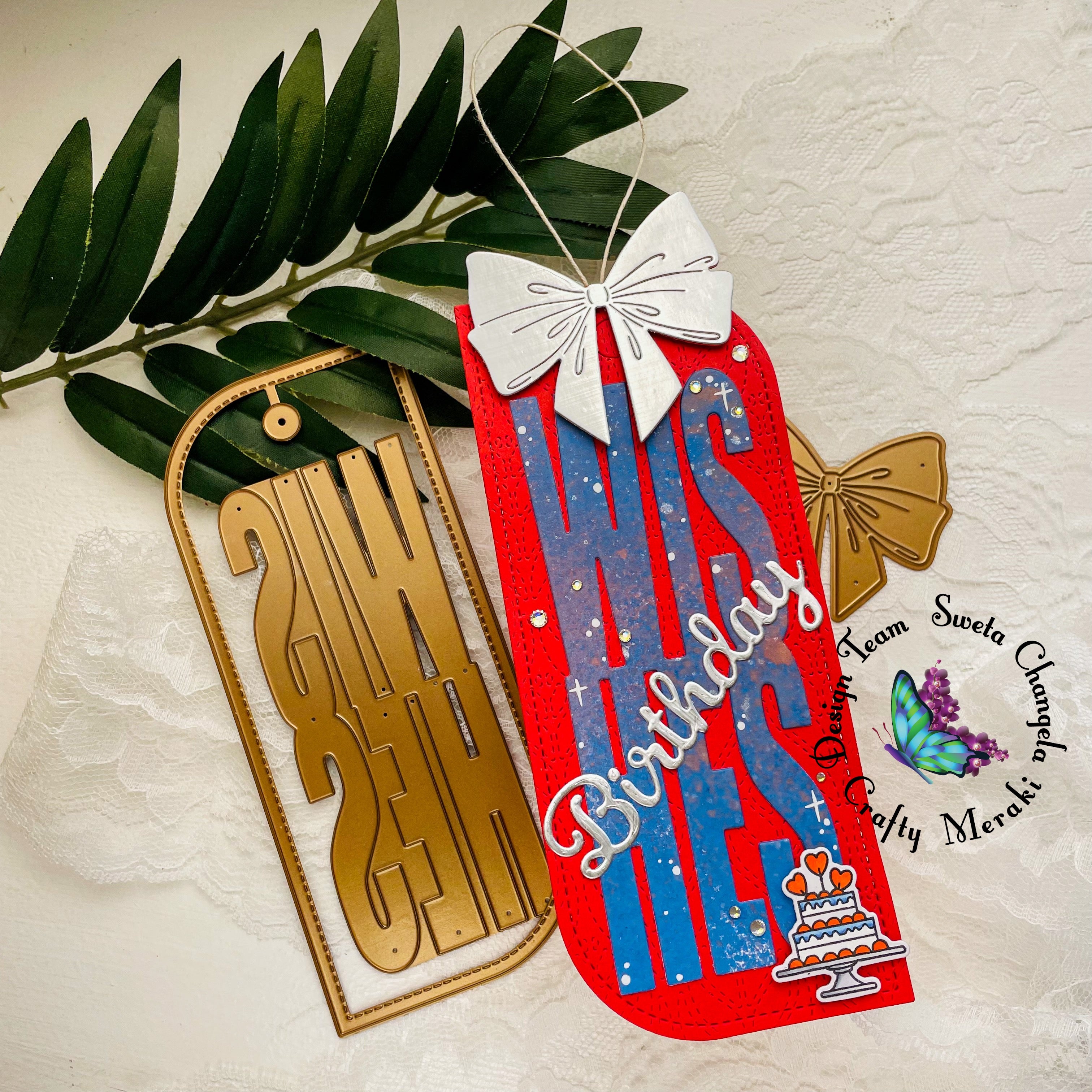 Crafty Meraki Wishes Slimline Tag die - Crafty Meraki