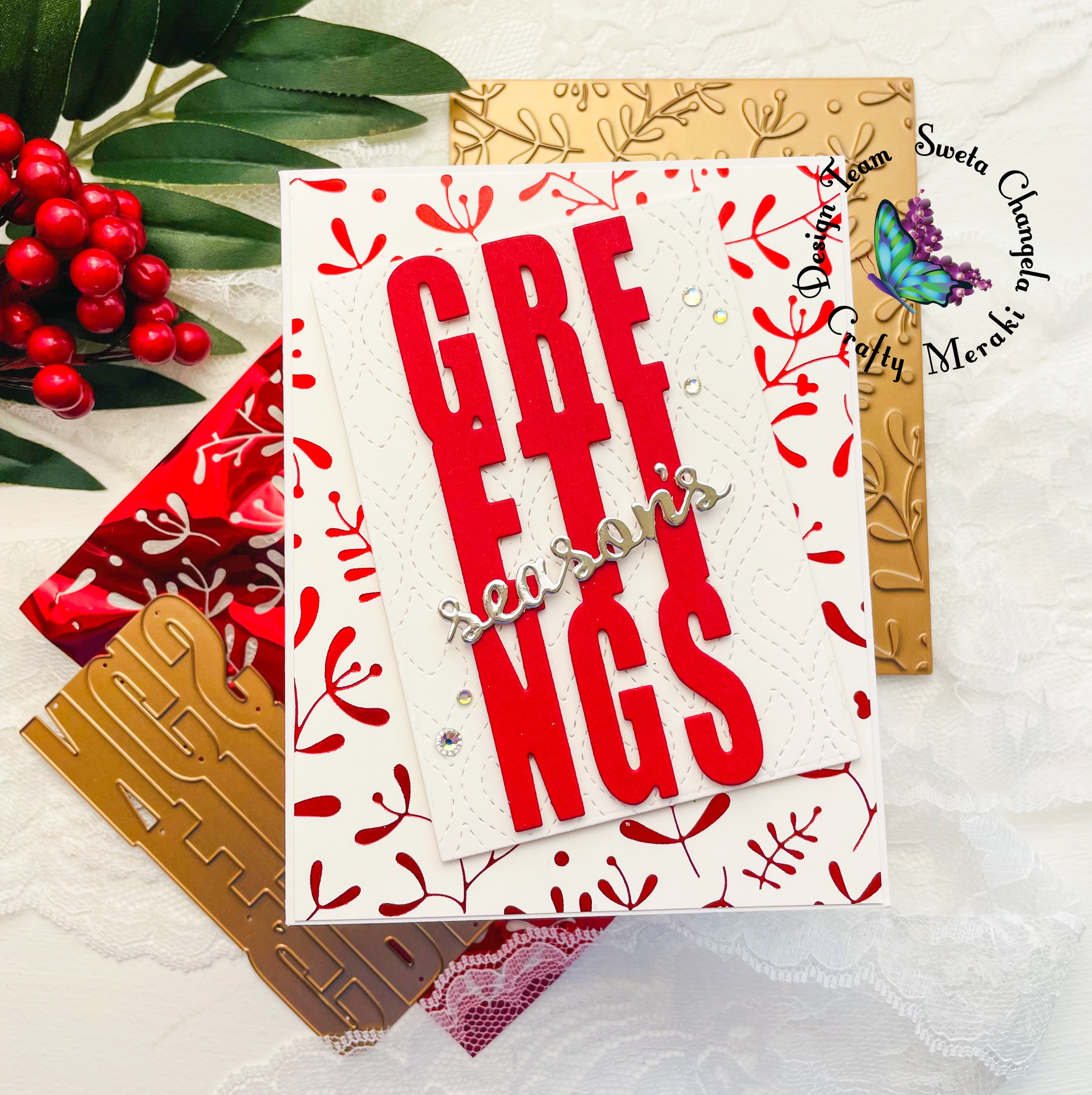 Crafty Meraki Under the Mistletoe Hot Foil plate - Crafty Meraki