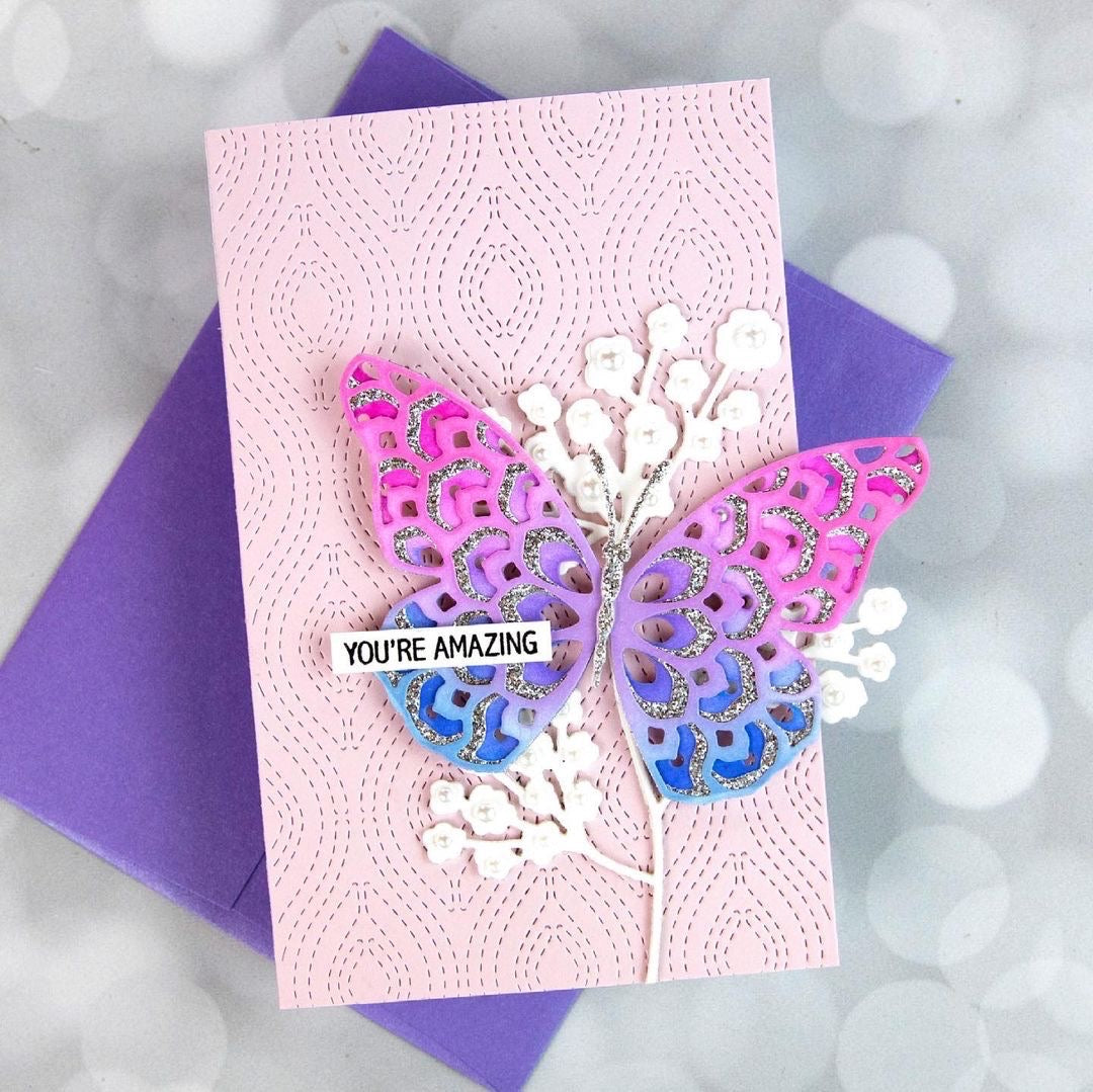 Crafty Meraki Dancing Feathers Slimline die - Crafty Meraki