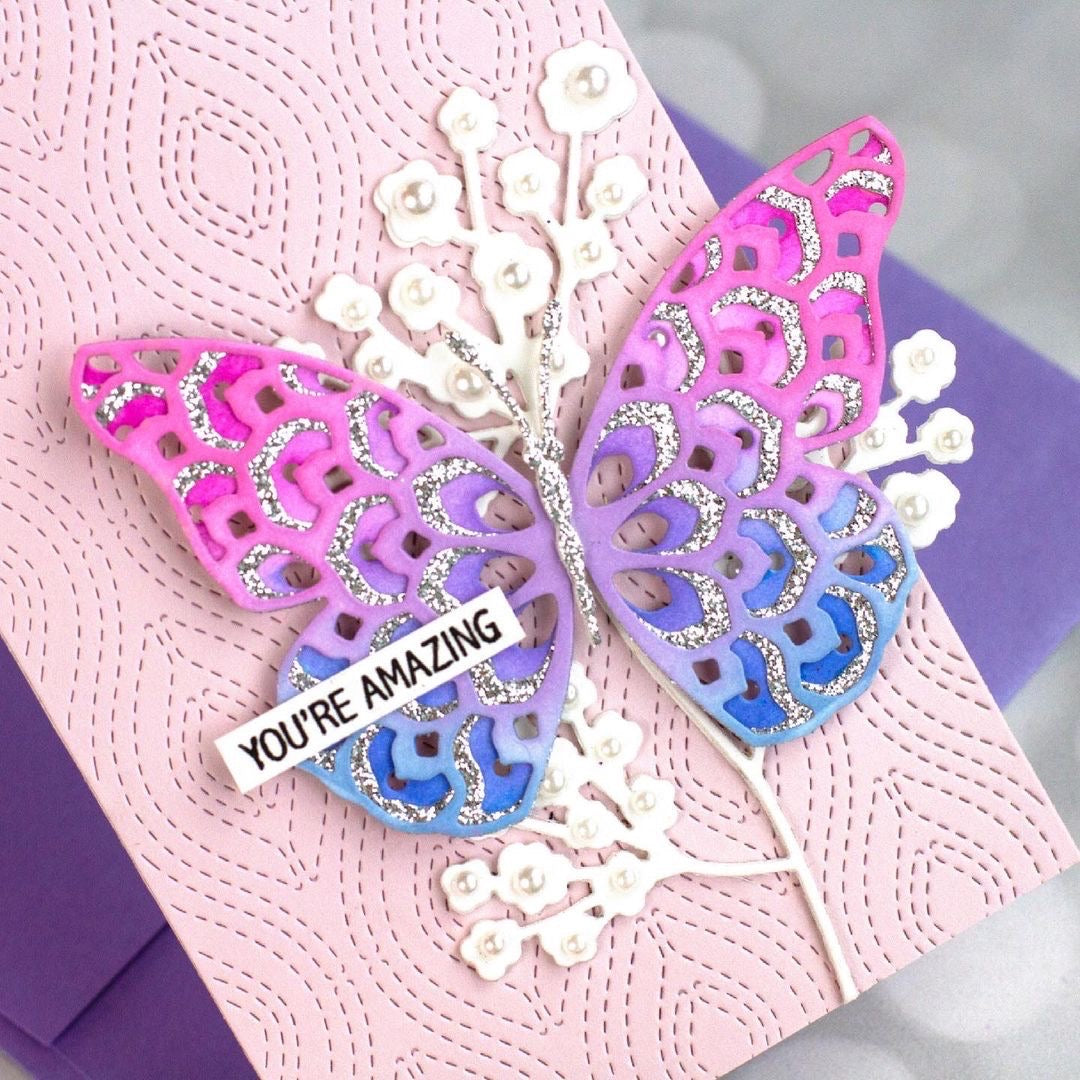 Crafty Meraki Dancing Feathers Slimline die - Crafty Meraki